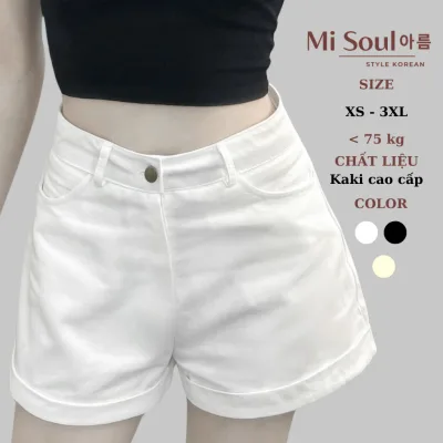 Quần Short Kaki Cạp Cao MiSoul Bigsize Tôn Dáng, Form Chuẩn, Vải Mềm Cao Cấp, Che Bụng 263
