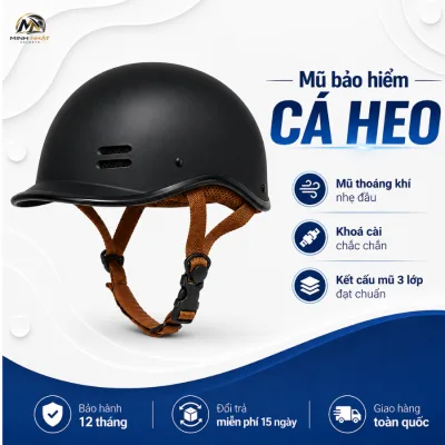 Mũ Bảo Hiểm Kiểu Dáng Cá Heo Mẫu Mới (Nhiều Màu Sắc) - Trẻ trung, năng động, freesize