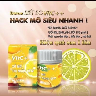 Viên xổ mỡ nhờn đêm VITC++ giảm mỡ bụng zamki 1 hộp 14v