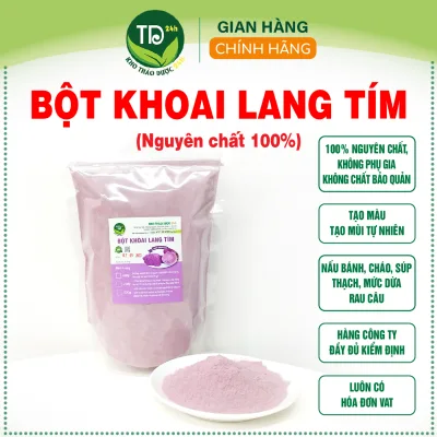 Bột khoai lang tím hữu cơ sấy lạnh 100% organic, tạo màu và mùi thực phẩm, dùng làm bánh, chè, trà sữa, bột ăn dặm cho bé, rau câu, xôi, thạch dừa I Kho Thảo Dược 24h