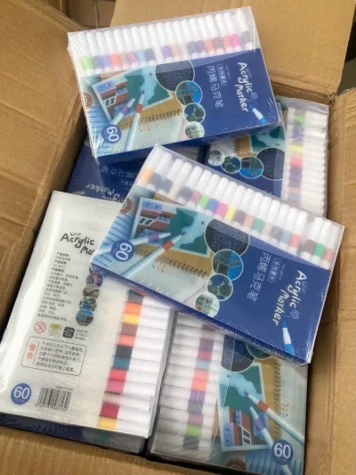 Bút Màu Acrylic Marker 60 màu Cao Cấp Màu Sắc Tươi Sáng - Bút Lông Màu