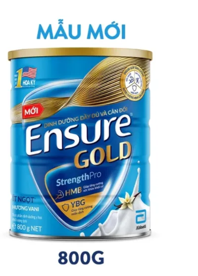 Ensure Gold Powdered Milk Vanilla Flavor Less Sweet Box 800Gr Genuine Imported