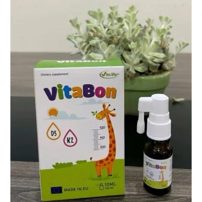 VITABON D3K2 Dạng Xịt - Vitamin Giúp Bé Tăng Chiều Cao, Bổ Sung Canxi, Giúp Xương Chắc Khoẻ (10ml)
