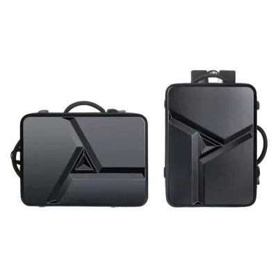 Ba cứng vỏ ABS 50L có thể mở rộng cho nam, chống nước, laptop 17 inch với cổng USB, ba lô & túi xách 2 trong 1 phong cách