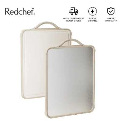 Redchef Double-Sided Cutting Board Made of Pure Titanium Material, Antibacterial, Anti-Mold, Safe - Pure Titanium Plate + Pp Kitchen Cutting Board