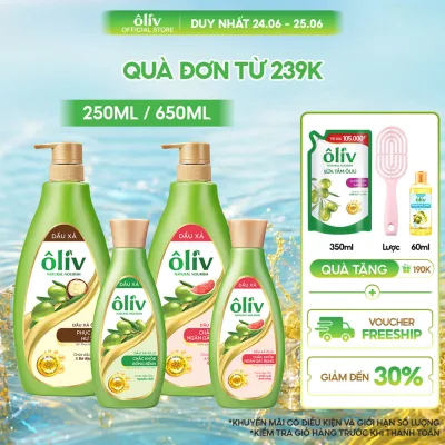 Dầu Xả ÔLIV Phục Hồi Hư Tổn/Chắc Khỏe Ngăn Gãy Rụng/Chắc Khỏe Bồng Bềnh 250ML & 650ML