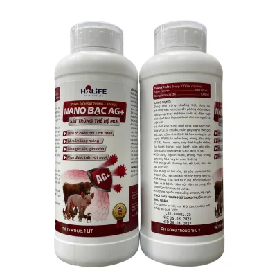 Nano Silver Ag Disinfectant 1 Liter Bottle Disinfects Barns, Animals, and Livestock Equipment. Halife Products Are Used in Veterinary Medicine.