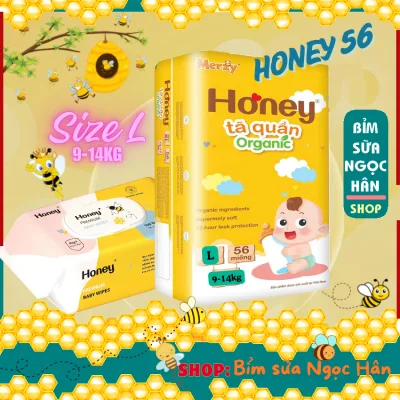 Bỉm quần Honey L56 miếng Organic M56 L56 XL56 2XL56 3XL56 miếng #honey bonny merzy #tã honey #bỉm honey #bỉm trẻ honey