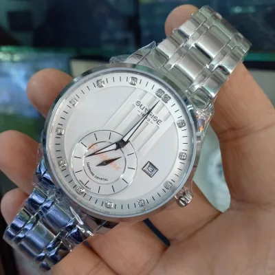 Đồng hồ nam SUNRISE 1165SA chạy kim rốn thời trang, kính sapphire chống xước, chống nước tốt.