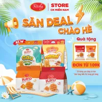 Combo 4 bịch bánh Karo Richy trứng tươi chà bông sợi gà, phô mai hoàng kim, HSD 45 ngày