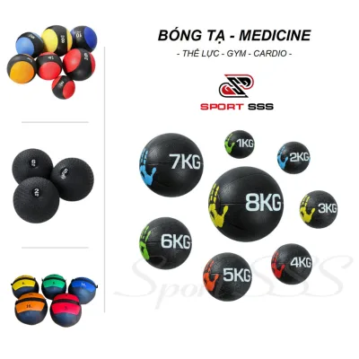 Bóng Tạ Cao Su - Medicine Ball - GYM - Thể Lực - YOGA - Võ thuật - Cardio - nhiều kích thước