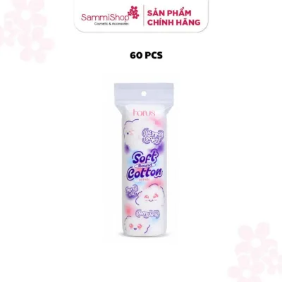 01 QT Horus Bông tẩy trang tròn Round Soft Cotton Pads 60 pads - Ultra Soft