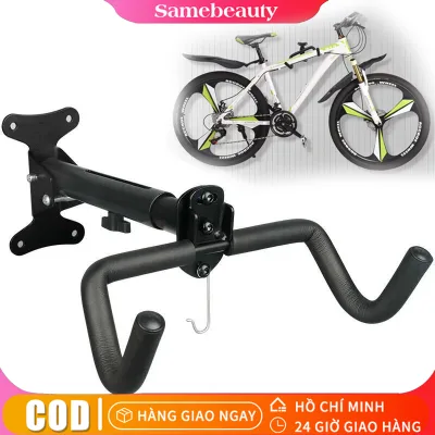 Giá treo xe đạp lên tường có móc treo mũ bảo hiểm và gấp gọn,phụ kiện xe đạp