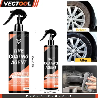 Xịt bóng lốp xe hơi 200ml Xịt làm sạch lớp phủ lốp xe hơi Dung dịch bảo dưỡng ô tô Chất dưỡng sâu cho việc đi lại