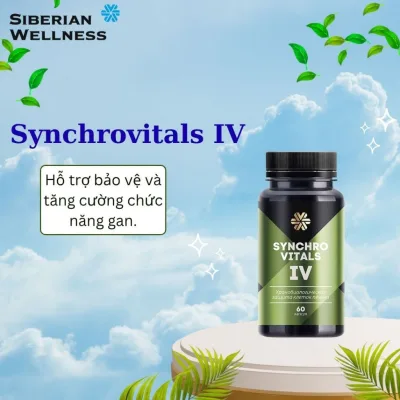 Thực phẩm Siberian Wellness Synchrovitals IV, Hỗ trợ bảo vệ chức năng gan khỏe mạnh, chai 60 viên
