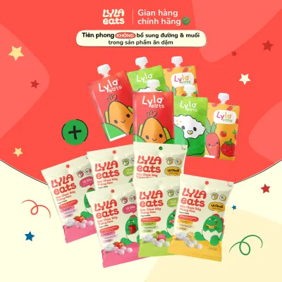 Set 12 gồm: 6 Túi Trữ Đồ Ăn Dặm và Combo 6 Túi Sữa Chua Sấy