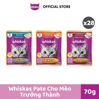 WHISKAS Pate Nhiều Cá Cho Mèo Lớn 70g – 28 gói
