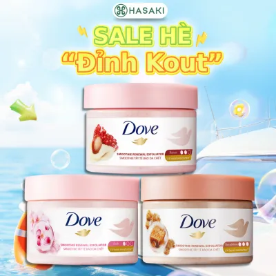 Smoothie Tẩy Da Chết Dove Hương Lựu Đỏ, Anh Đào, Đường Nâu & Dừa 298g Hasaki