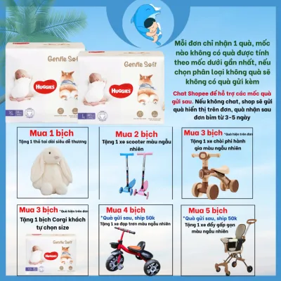 Tã/bỉm quần Huggies Gentle Soft - Corgi size M54/L40/XL34/XXL22 êm mềm nâng niu làn da bé MECAHEO