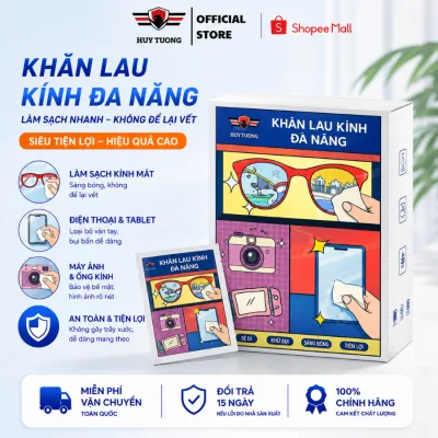 Combo 5 Hộp Khăn Lau Đa Năng Chống Bám Hơi Nước, Lau Sạch Bụi Bẩn, Khử Khuẩn, Chống Nhờn Trên Mặt Kính