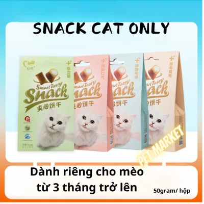 PETMK BÁNH THƯỞNG PET SNACKS CAT ONLY CHO MÈO 50gram, SNACK THÚ CƯNG, ĐỒ ĂN THÚ CƯNG