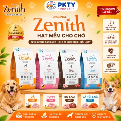 Hạt Mềm Cho Chó Zenith Original 3KG Nhập Khẩu Hàn Quốc - Gà, Puppy, Bò & Gà, Cá Hồi & Gà - Thức Ăn Hạt Mềm Cao Cấp