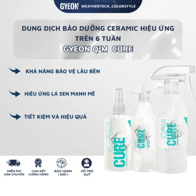 Dung Dịch Bảo Dưỡng Ceramic Cao Cấp Gyeon Q2M Cure Tăng Cường Độ Bóng Kháng Nước 250 ml, 400 ml, 1000 ml