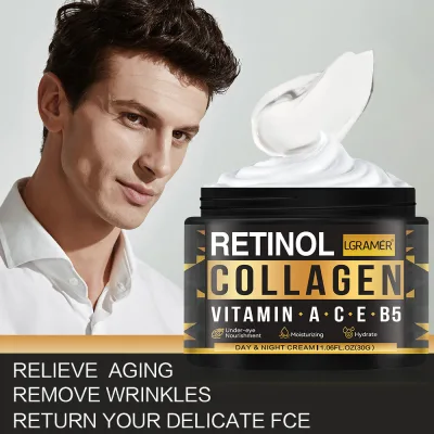 Men 's Retinol Collagen Face Cream Chăm Sóc Da Dưỡng Ẩm Làm Sáng Dưỡng Ẩm Mịn Nhăn Làm Săn Chắc Da Mặt Nam Chăm Sóc Da