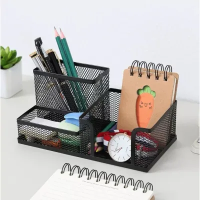 Hộp Kệ Lưới sắt Đựng Bút Đồ Văn Phòng Phẩm Để Bàn Nhiều Ngăn Deocr Bàn Học HAPPI