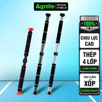Thanh tập xà đơn treo tường gắn cửa AGNITE đa năng, tuỳ chỉnh kích cỡ tập gym tại nhà