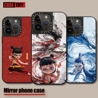 Ốp điện thoại gương Ne Zha cho iPhone16ProMax Tương thích với vỏ điện thoại gương IP15Pro plus Thích hợp cho iPhone11 Vỏ điện thoại 12Promax 13Promax 14Promax 12 13 14 15 16 Vỏ điện thoại