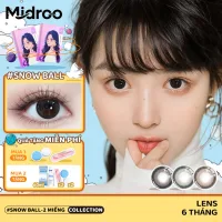 Midroo Lens 0~6 Độ (2 chiếc) 14.5mm Lens Cận Đen Lens Mắt Snowball Kính Áp Tròng 6 Months