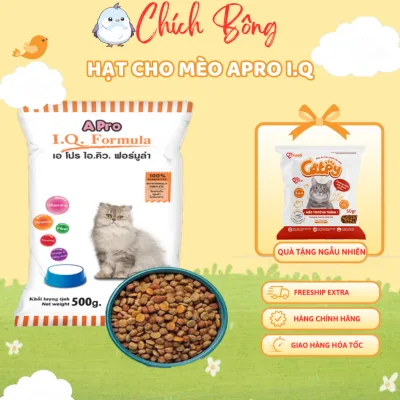 Thức Ăn Cho Mèo APro IQ Formula, Đồ Ăn Cho Mèo Dạng Hạt Khô, Thức Ăn Hỗn Hợp Bổ Sung Omega 500gr.
