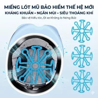 Miếng lót giữ độ phồng tóc, thoáng khí giúp tóc bồng bềnh tự nhiên khi mang nón bảo hiểm