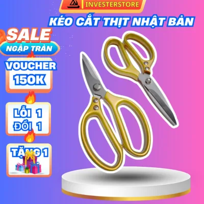 Kéo Làm Bếp Đa Năng SK5 Dùng Cắt Gà, Cắt Vải, Cắt Giấy Siêu Sắc Đạt Tiêu Chuẩn Nhật Bản