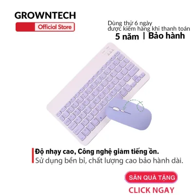 Growntech Mini Wireless Bluetooth Keyboard and Mouse Combo Model 2024 for Tablets, Tablets, Laptops