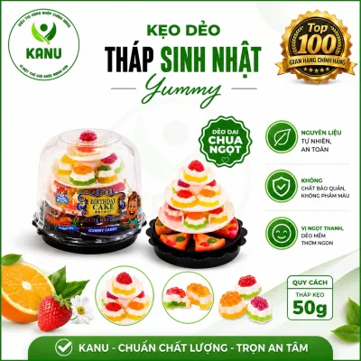 Tháp kẹo dẻo hình bánh sinh nhật 50g