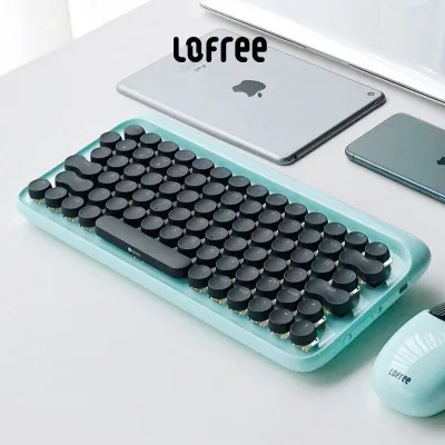 Bàn phím cơ không dây Bluetooth Lofree chính hãng (có thể mua combo bàn phím + chuột + máy tính)(trắng, xanh đỏ)