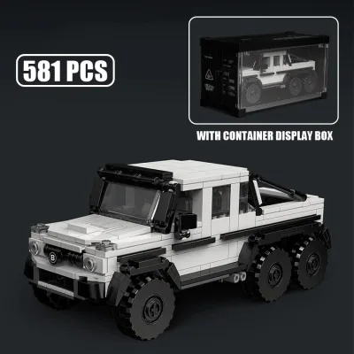 MOC G63 Mô hình xe Khối xây dựng Gạch với hộp hiển thị container Tốc độ Champion Racer Đồ chơi nhà để xe sáng tạo cho quà tặng trẻ em Tương thích với LEGO