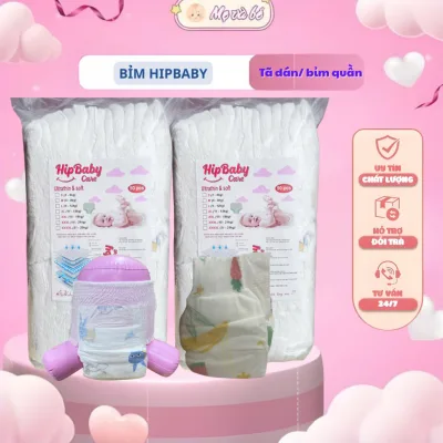 Combo 100 Bỉm Quần -Tã Dán Hipbaby Loại 1 phiên bản nâng cấp Cho Bé yêu