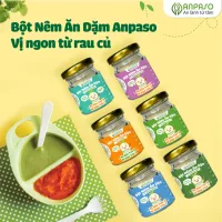 Hạt Nêm Cho Bé Ăn Dặm Anpaso - Gia vị ăn dặm cho bé vị Rau Củ, Nấm Hương, Rong Biển, Cà rốt (2)