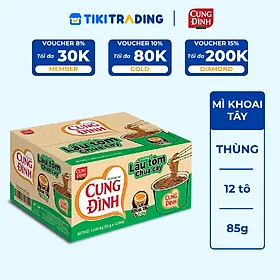Thùng 12 Tô Mì Khoai Tây Cung Đình Hương Vị Lẩu Tôm Chua Cay