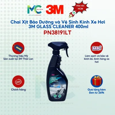 Chai Xịt Bảo Dưỡng và Vệ Sinh Kính Xe Hơi 3M PN38191LT GLASS CLEANER 400ml