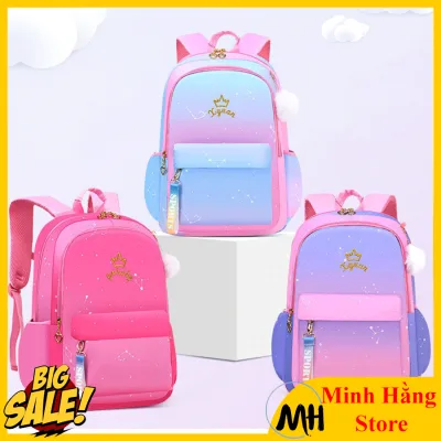 backpack for fine geometric girls, primary school student reflective waterproof schoolbags for Grade 2 to Grade 5