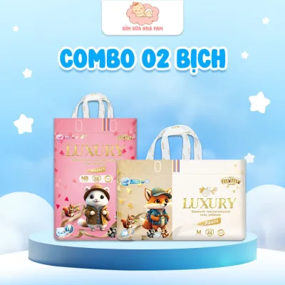 Bỉm Tã Momo Luxury Chính Hãng, Bỉm Dán/Quần Đóng Đêm Siêu Thấm Hút Full Size, Bỉm Tặng Quà