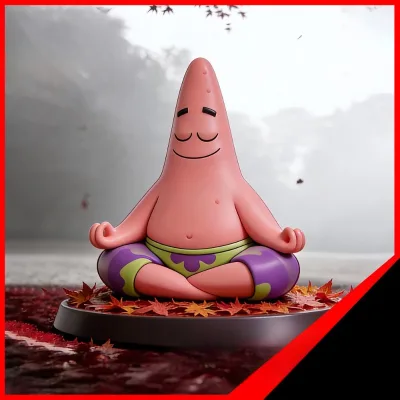 Bọt biển Bob Patrick Ngôi sao Bộ sưu tập búp bê mô hình hoạt hình dễ thương, tượng trang trí xe để bàn, quà tặng sinh nhật/Giáng sinh