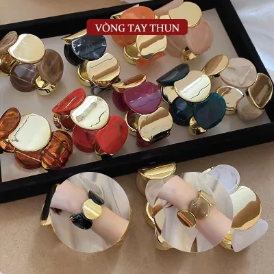 Vòng tay đàn hồi retro dành cho nữ, trang sức thời trang sang trọng
