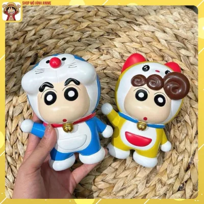 Mô Hình Crayon Shin-Chan Cosplay Doraemon, Doraemi, Mô Hình Cao 17cm Decor Trang Trí, Bộ Sưu Tập