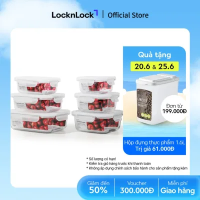 Hộp đựng thực phẩm thủy tinh Lock&Lock Blanc glass food container