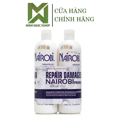 Pair of Nairobi Conditioner Shampoo 750ml, Restores Softness and Smoothness with Salon-Standard Perfume at Home